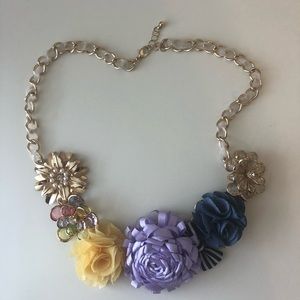 Flower & Bow Statement Necklace
